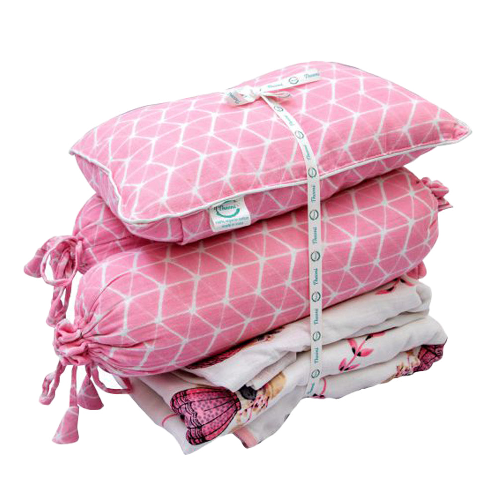 Theoni 100% Organic Cotton New Born Mini Bundle – Cappadocia Dreams Pink