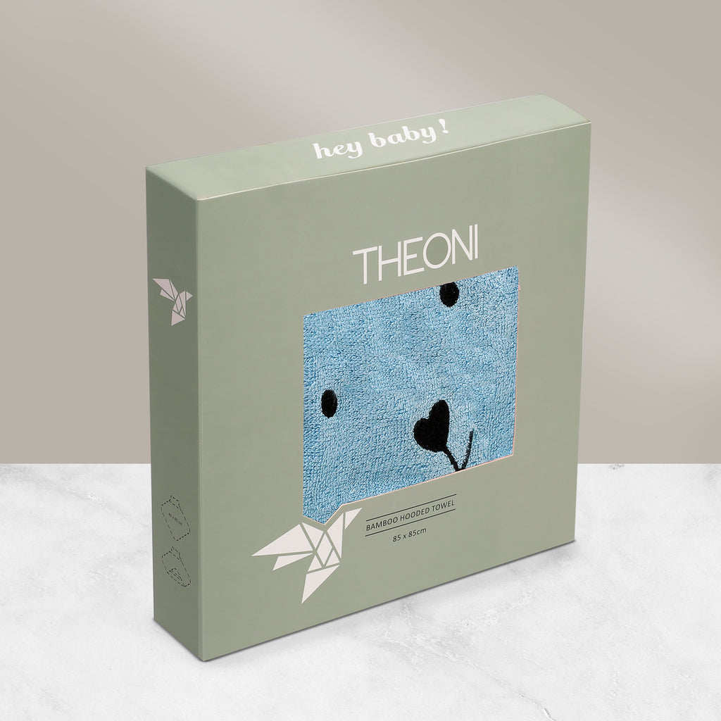 Theoni Hooded Bamboo Towel - Powder Blue