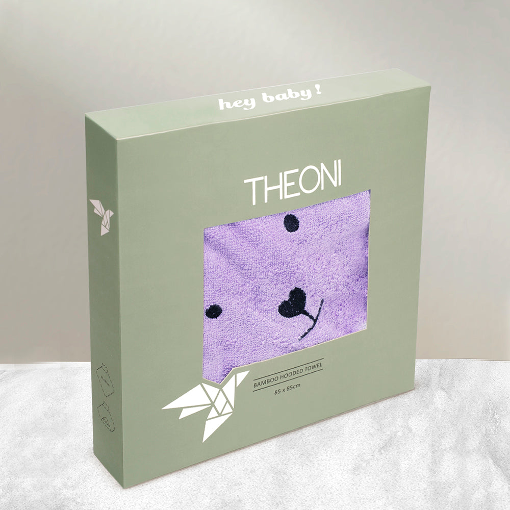 Theoni Hooded Bamboo Towel - Dusty Lilac/Purple