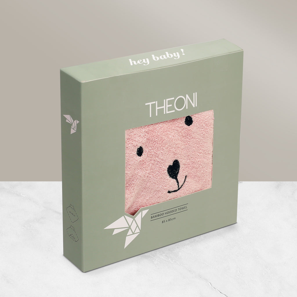 Theoni Hooded Bamboo Towel - Peach