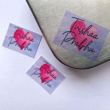 Personalised Hearts Transparent Labels