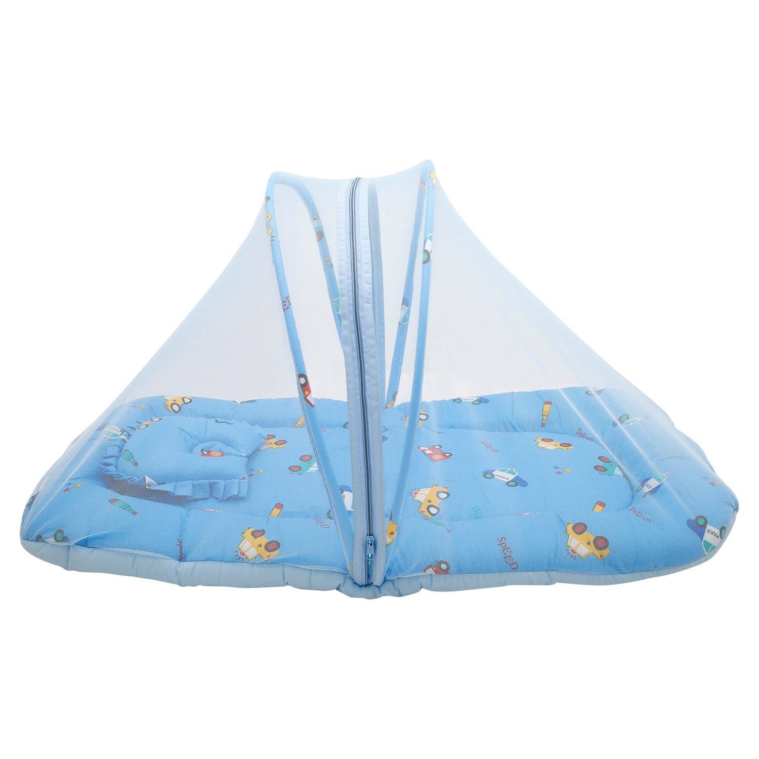 Baby Moo Tent Mattress Set With Neck Pillow Catch Me If You Can Blue