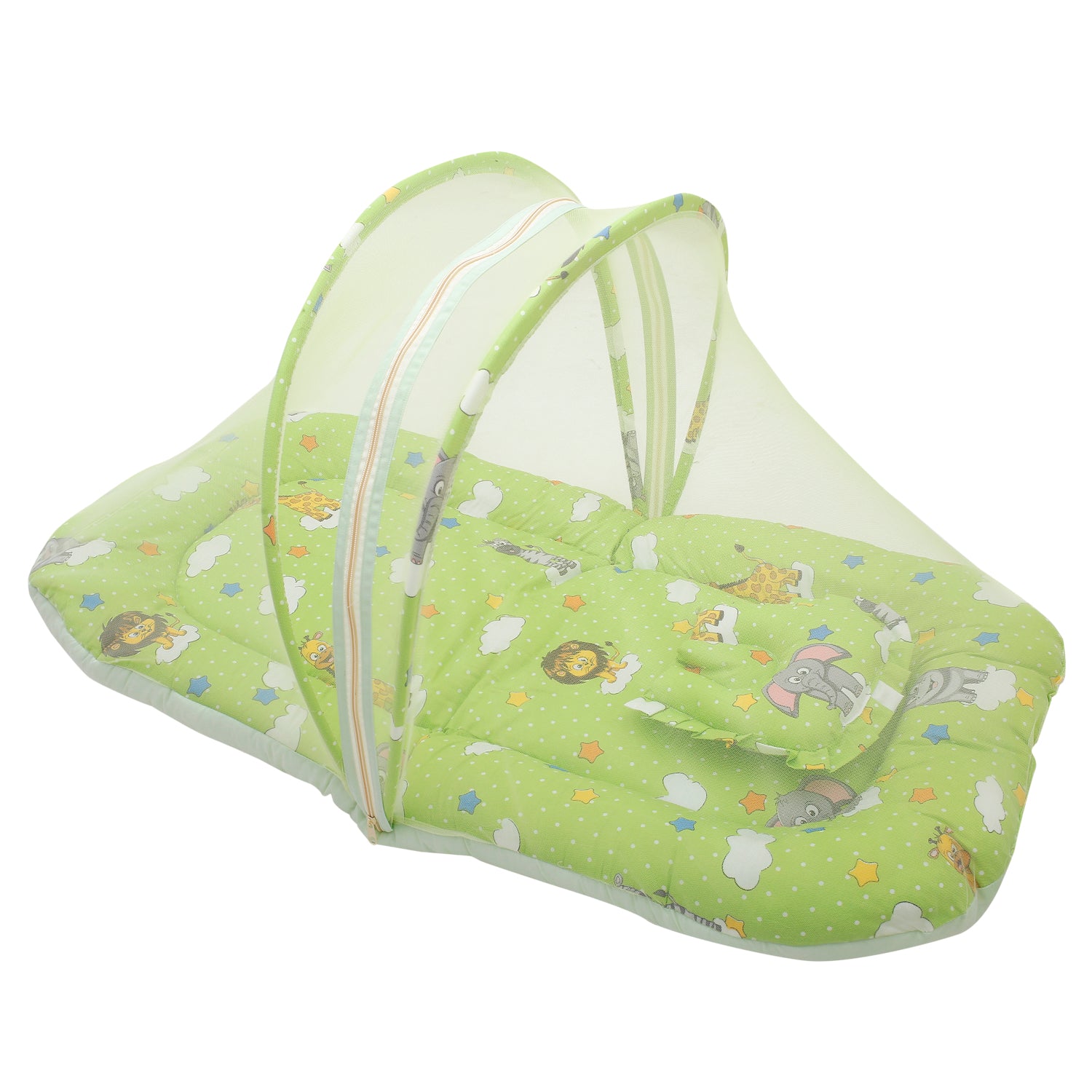 Baby Moo Tent Mattress Set With Neck Pillow Fun In The Jungle Green