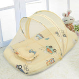 Baby Moo Tent Mattress Set With Neck Pillow Vintage Ride Yellow