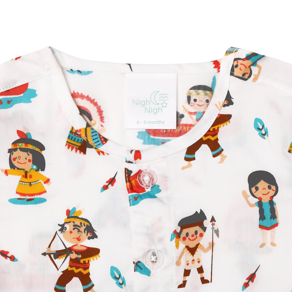 Tribal Kids Pure Cotton Infant Nightsuit