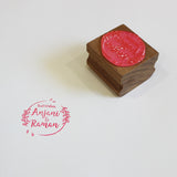 Personalised Wooden Text Stamp With Stamp Pad - Floral Fringe