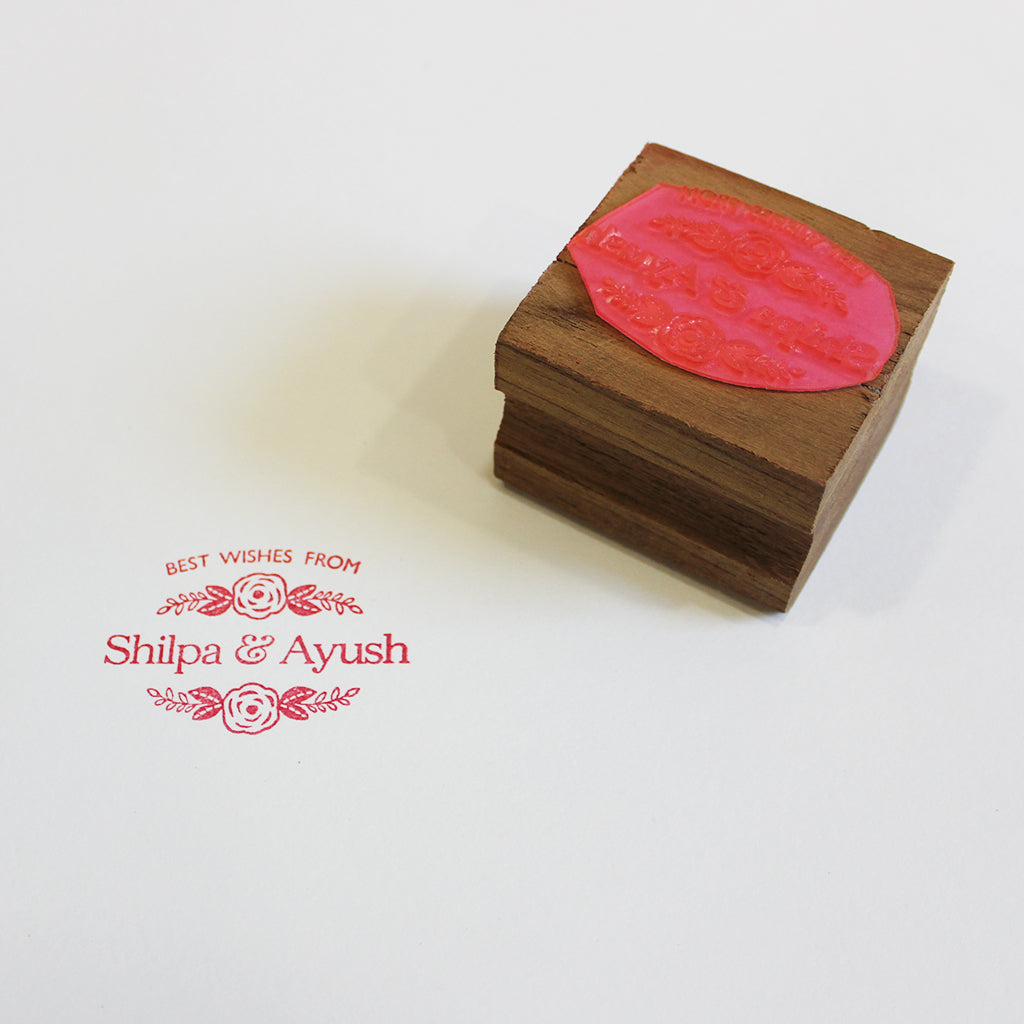 Personalised Wooden Text Stamp With Stamp Pad - Reflective