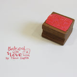 Personalised Wooden Text Stamp With Stamp Pad - Baked With Love