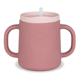 TUM TUM 3 way Baby Trainer Cup, Designed with Feeding & Swallowing Specialist Speech Therapist, 180ml, Pink