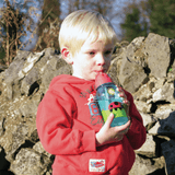 TUM TUM Flip Kids Water Bottle, 400ml, Bugs