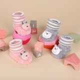Fuzzy Teddy & Reindeer 3D Socks - 2 Pack (0-18 Months)