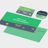 Personalised Gift Envelopes, Cards & Stickers Combo - Tennis, Set of 130