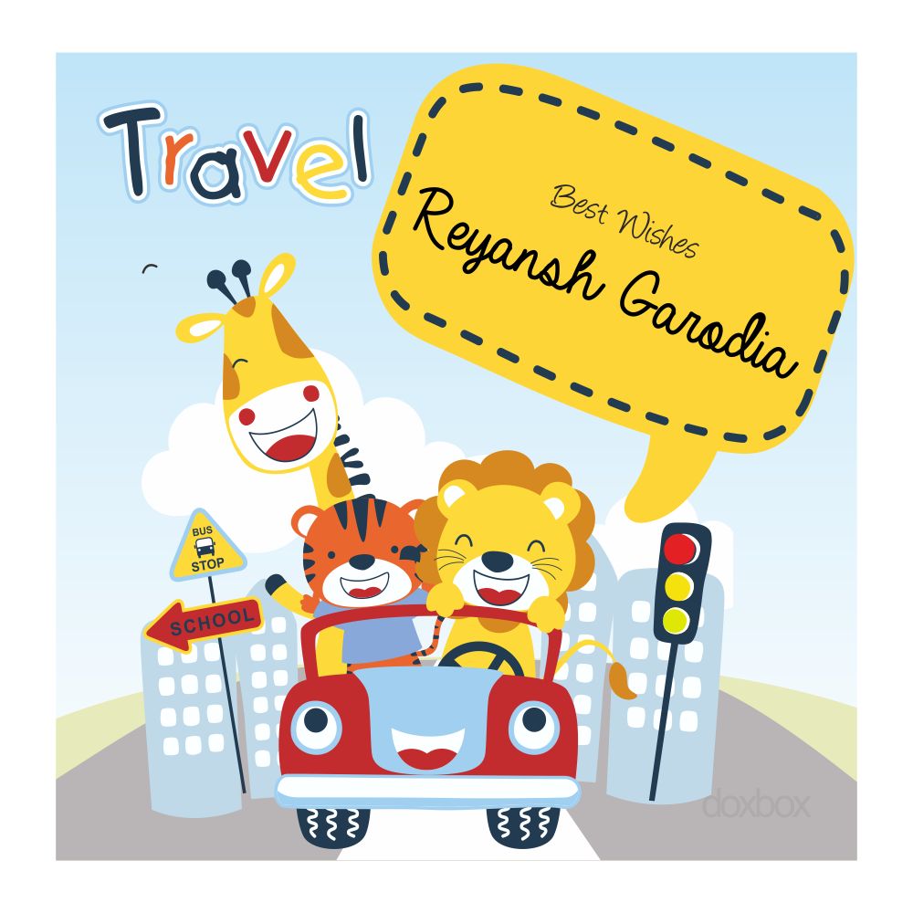 Personalised Gift Tags - Tiger On Ride