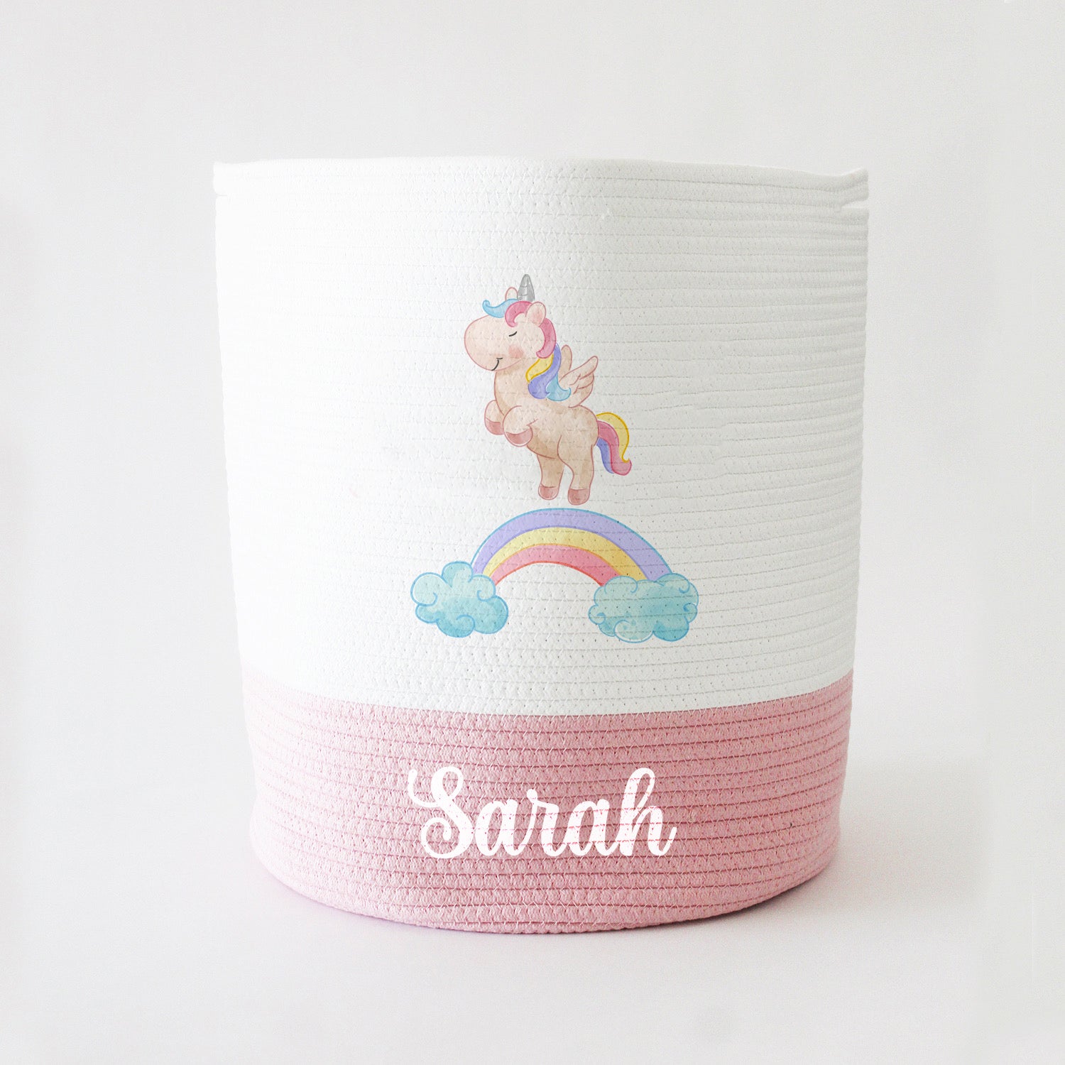 Personalized Storage Basket - Large - Unicorn Theme