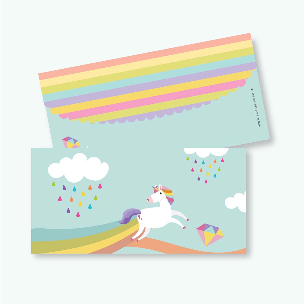 Unicorn & Rainbow - Money Envelopes-Set Of 25