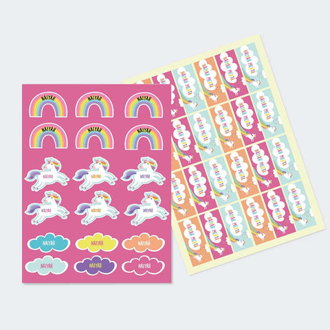Unicorn & Rainbow - Sticker-Sheet-Set- Of-2-1