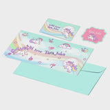 Personalised Gift Envelopes, Cards & Stickers Combo - Unicorn, Set of 130