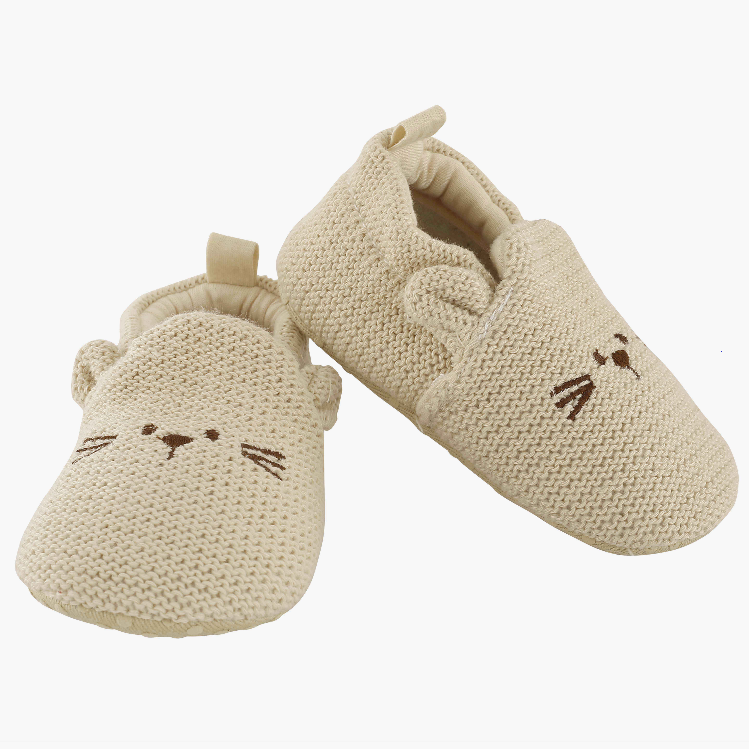 Baby Moo Knitted Brown Casual Booties