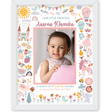 Baby Girl Birth Detail Frame - All Things Pink