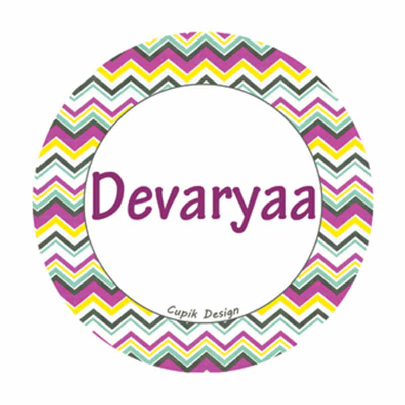 Personalised Purple & Yellow Floral Waterproof Stickers (Round)