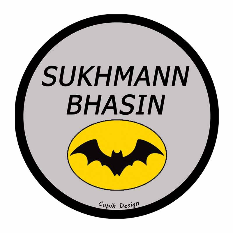 Personalised Batman Waterproof Stickers (Round)