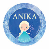 Personalised Frozen Waterproof Stickers (Round)