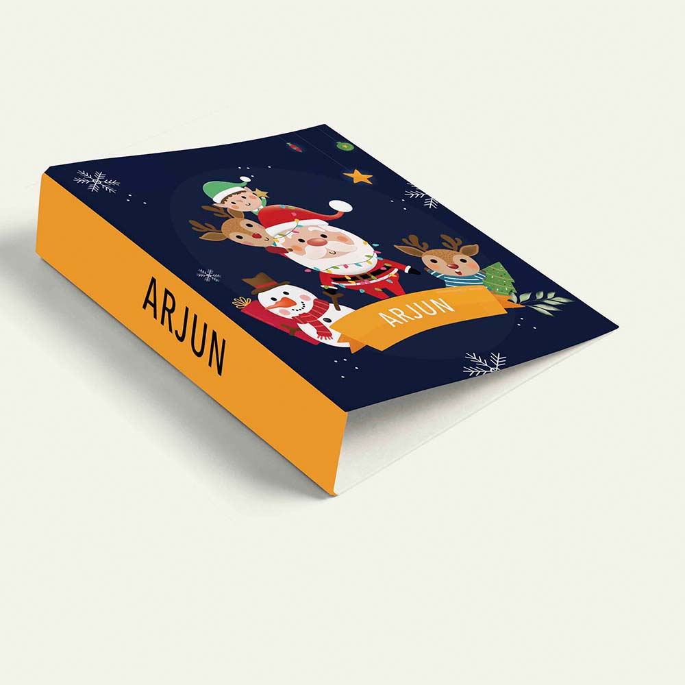 A4 Vertical-Clip-Binder-File - Midnight Santa