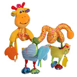 Baby Moo Giraffe Orange Pram And Crib Spiral Toy