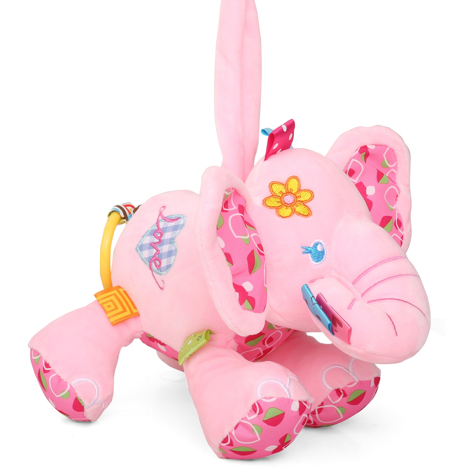 Baby Moo Pretty Elephant Pink Hanging Pulling Toy