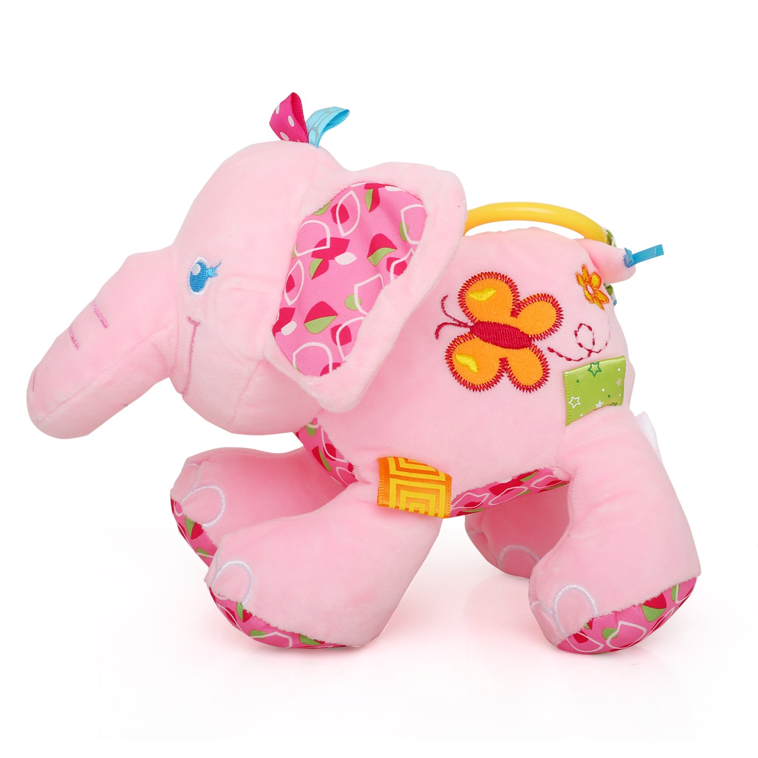 Baby Moo Pretty Elephant Pink Hanging Pulling Toy