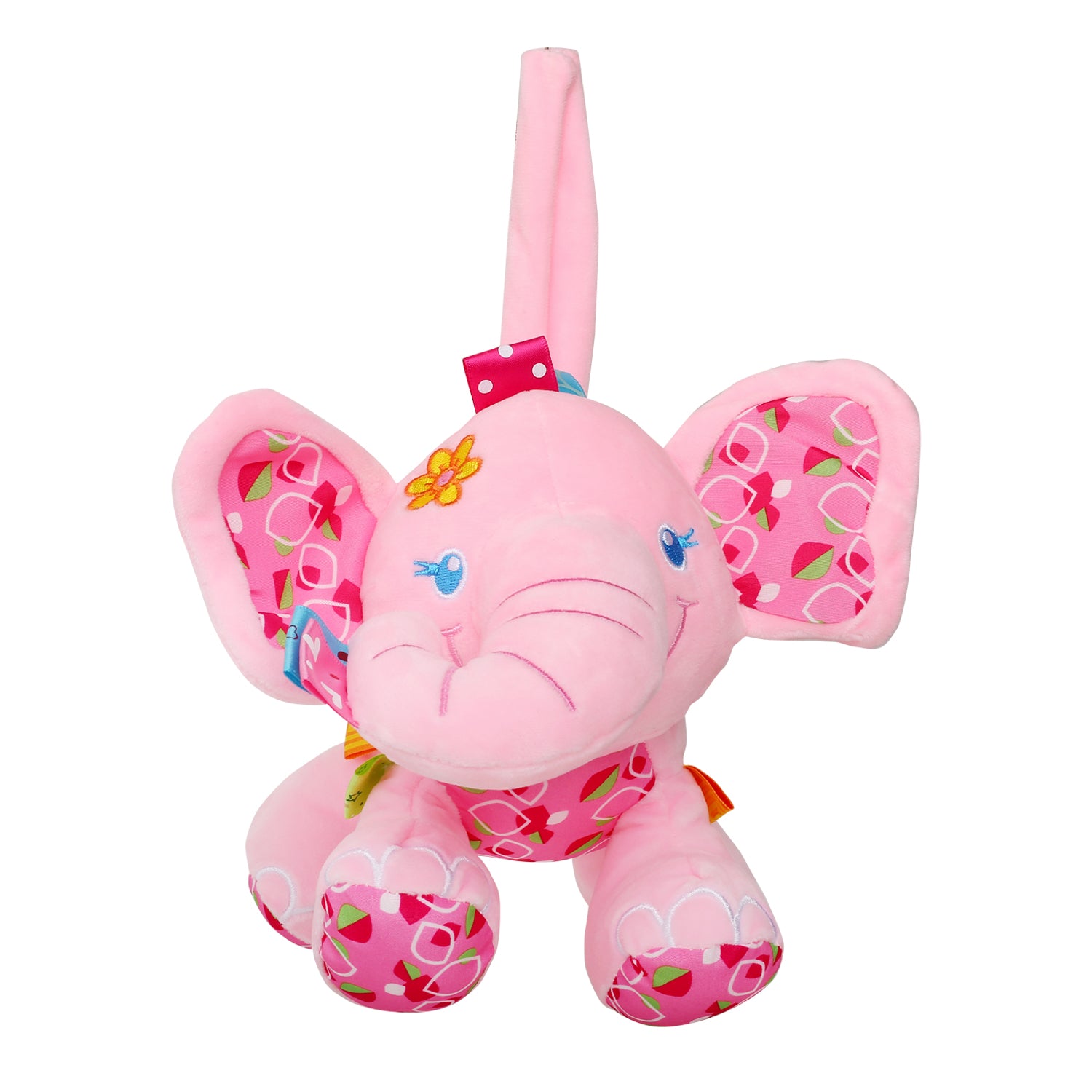 Baby Moo Pretty Elephant Pink Hanging Pulling Toy