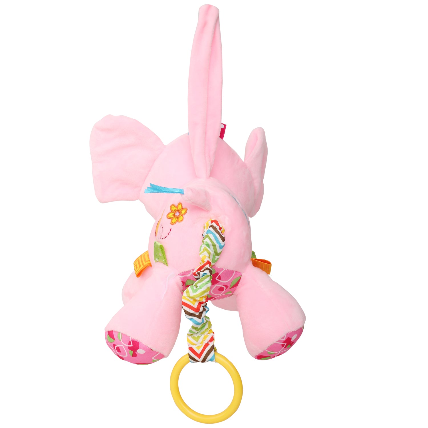 Baby Moo Pretty Elephant Pink Hanging Pulling Toy