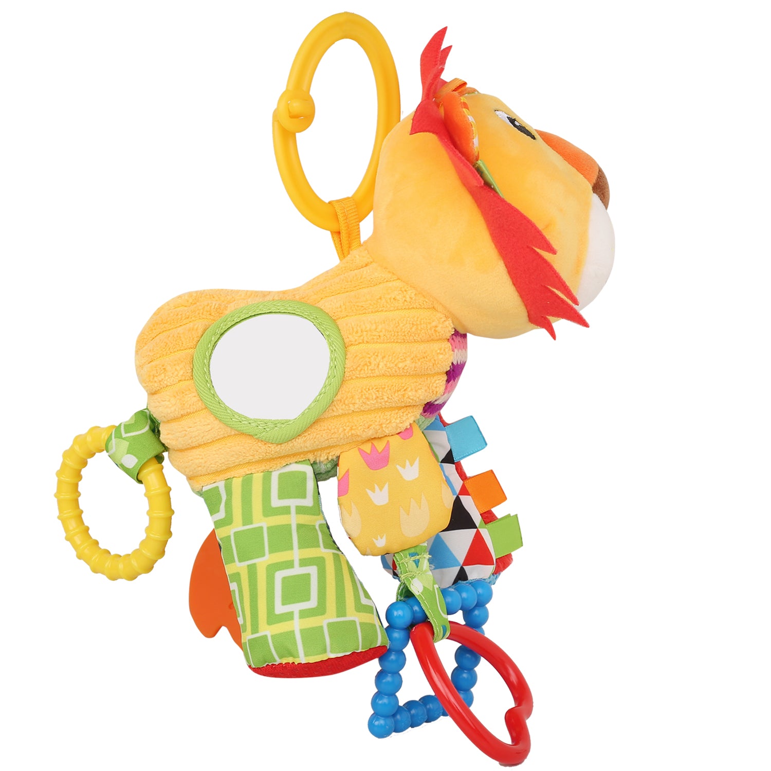 Baby Moo Lion Multicolour Hanging Pulling Toy With Teether