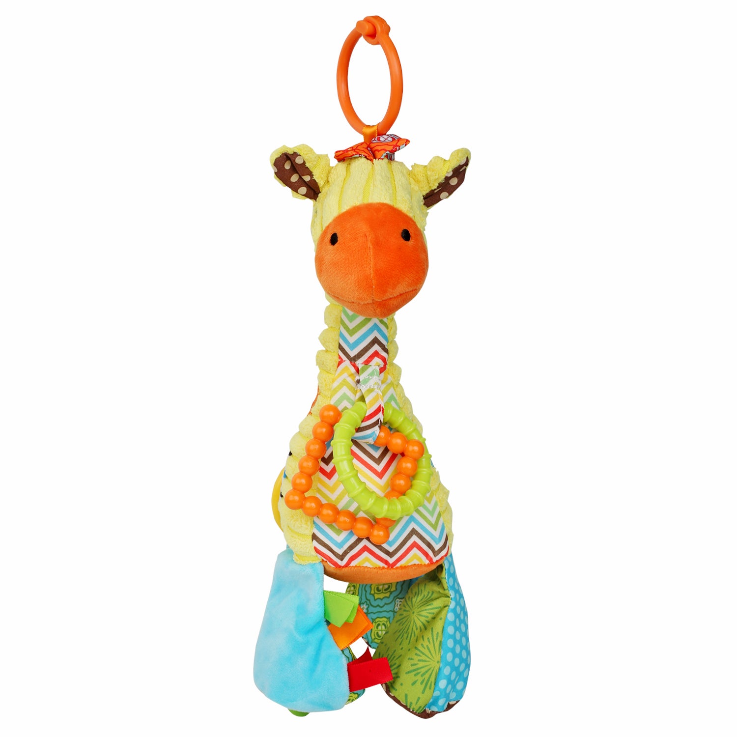 Baby Moo Giraffe Yellow Pulling Toy With Teether