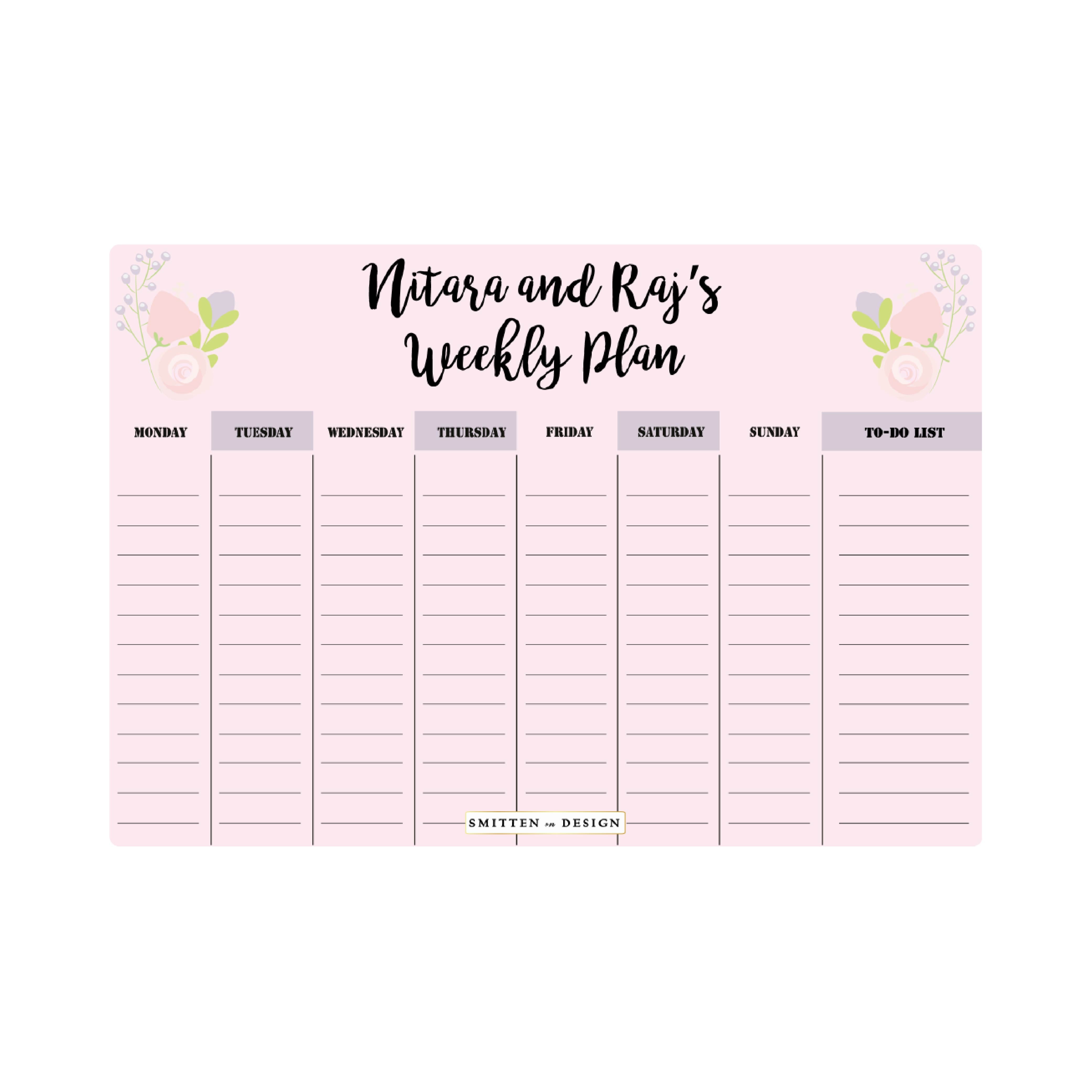 Charmed Blush Magnum Weekly Planner