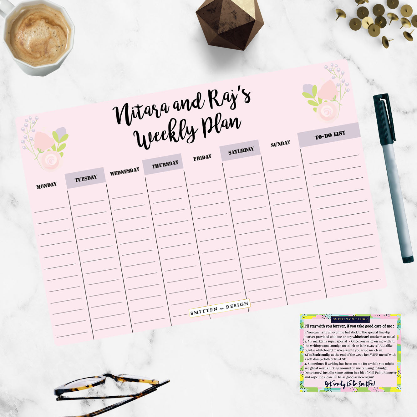 Charmed Blush Magnum Weekly Planner