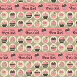 Personalised Wrapping Paper 14 x 22"  - Cupcakes, Set of 50