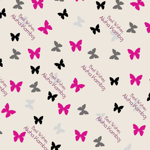 Personalised Wrapping Paper 13x26"  - Butterflies, Set of 50