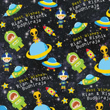 Personalised Wrapping Paper 14 x 22"  - Space, Set of 50