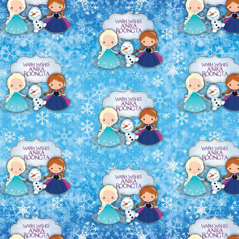 Personalised Wrapping Paper 13x26"  - Frozen, Set of 50