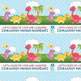 Personalised Wrapping Paper 14 x 22" - -Dinosaurs, Set of 50