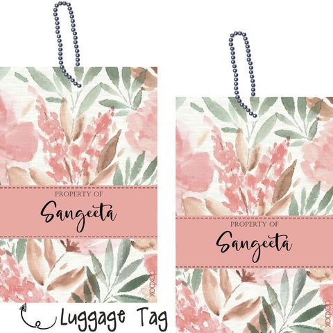 Luggage Tag - Watercolor Floral