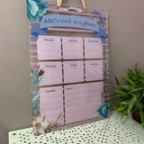 Personalised At A Glance Weekly Planner - Reusable