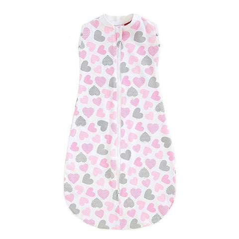 Pink Hearts Zip Swaddle