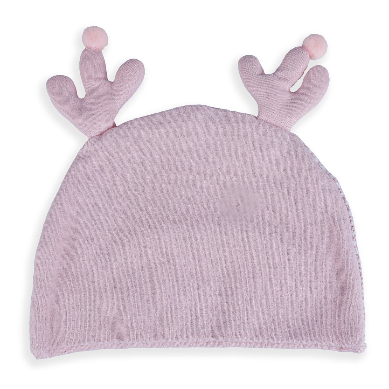 Baby Moo Deer Antler Soft Cotton Cap - Pink