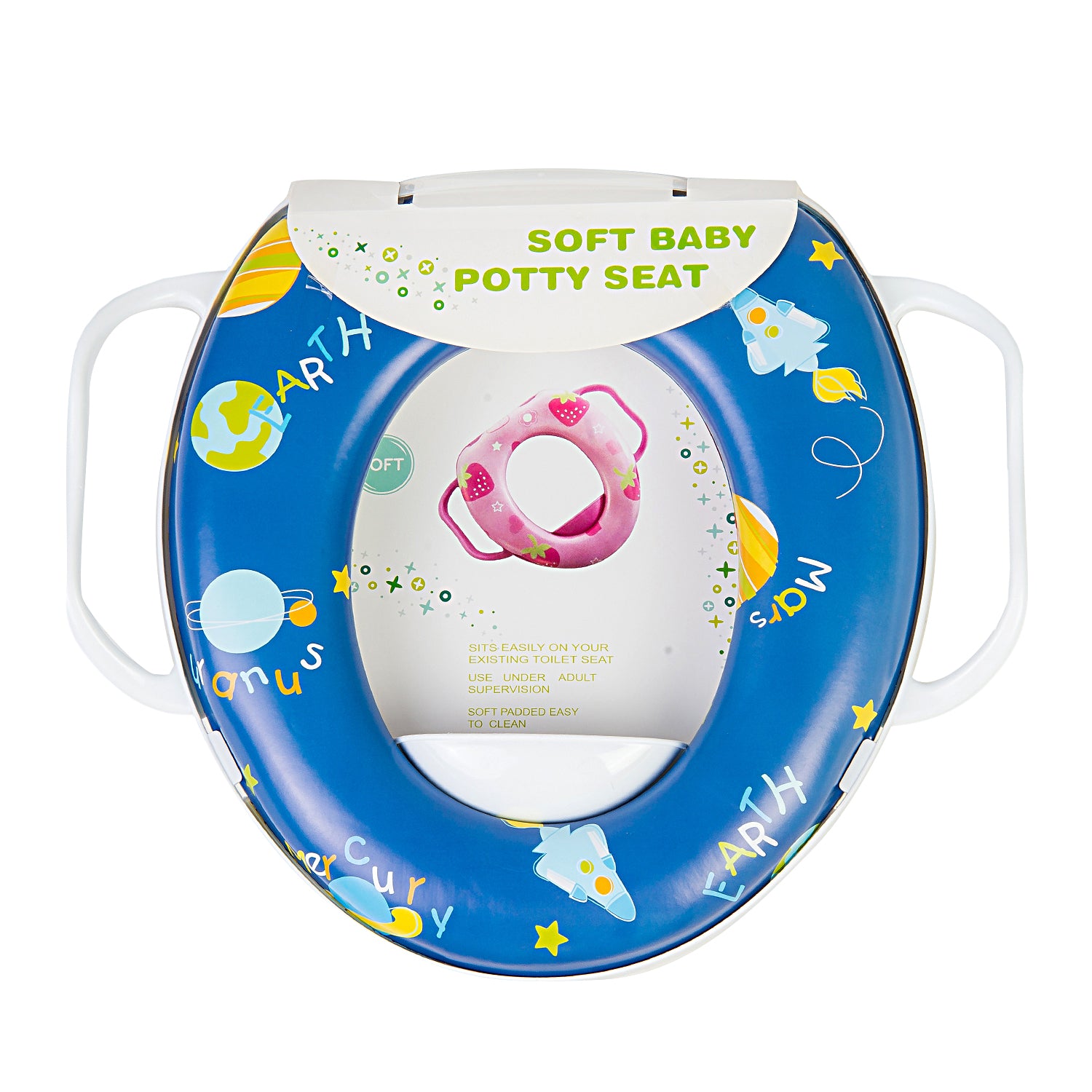 Baby Moo Space Blue Potty Seat With Handle