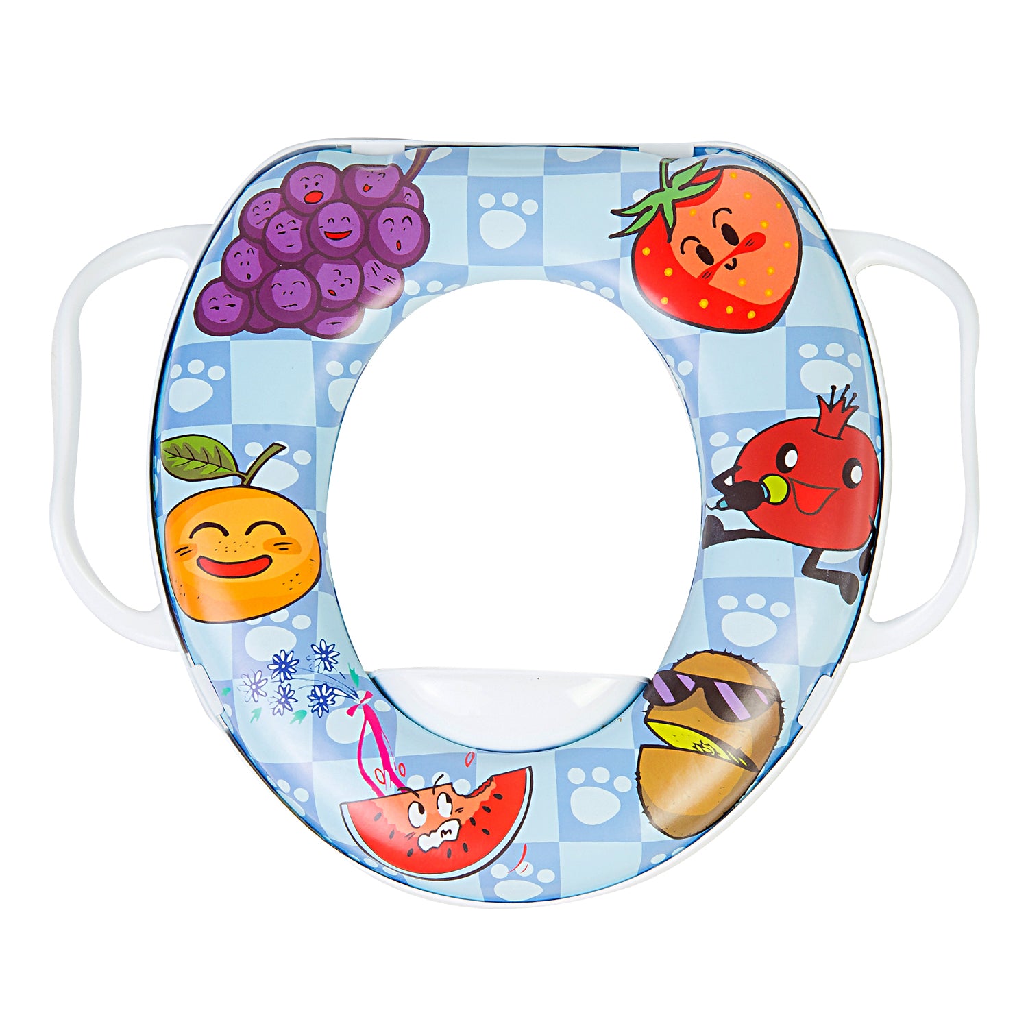 Baby Moo Fruits Blue Potty Seat With Handle
