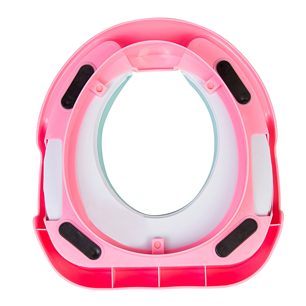 Baby Moo Animals Blue And Pink Potty Seat With Handle And Back Support
