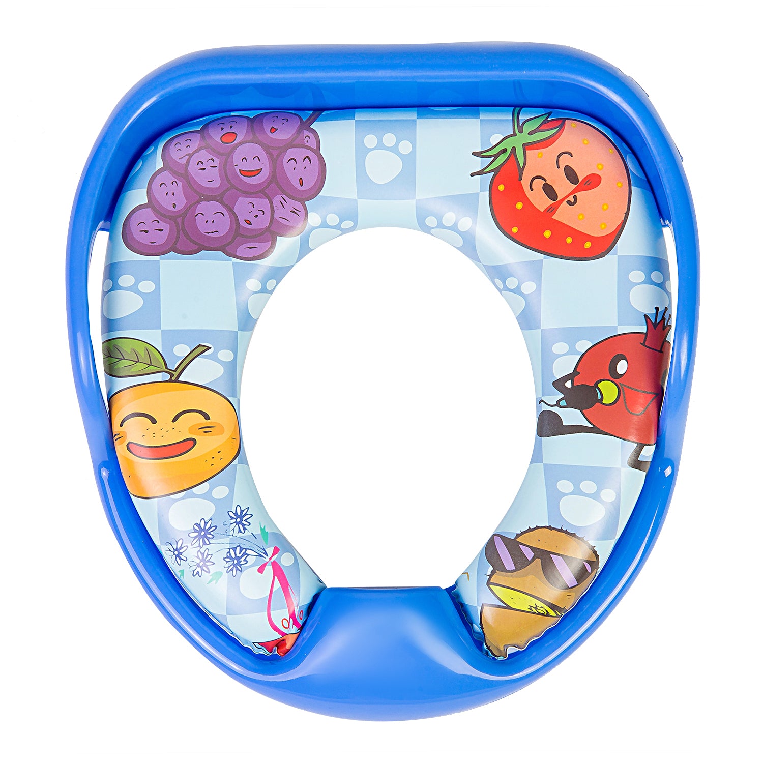 Baby Moo Fruits Blue Potty Seat With Handle And Back Support