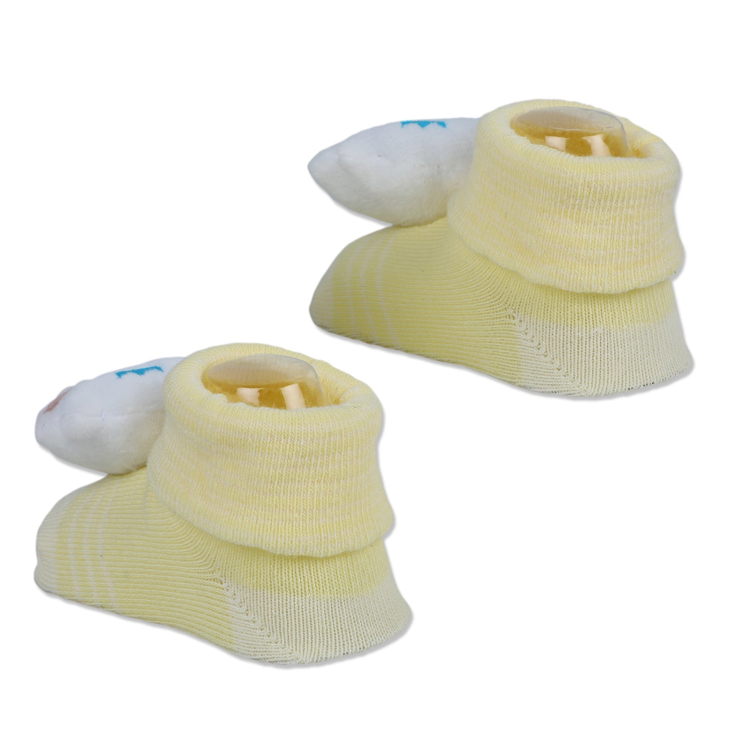 Baby Moo Sheep Cotton Anti-Skid 3D Socks - Yellow